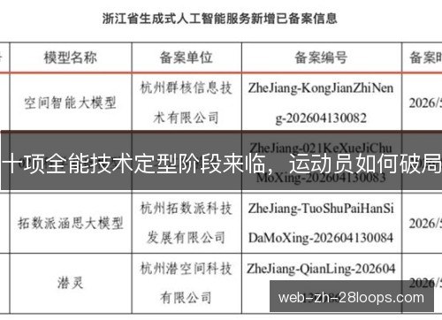 十项全能技术定型阶段来临，运动员如何破局